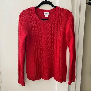 Old Navy Red Cable Knit Sweater